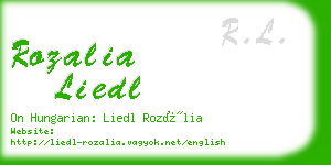 rozalia liedl business card